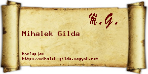Mihalek Gilda névjegykártya